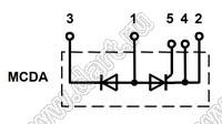 MCDA700-16io1W модуль с водяным охлаждением; Vrrm=1600В; Ifav=700А