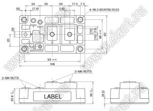 CM600HN-5F модуль полупроводниковый силовой IGBT; VCE(sat)=250В; Ic=600А