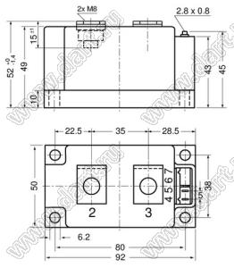 MCO500-12io1 модуль полупроводниковый силовой тиристорный; Vrrm=1200В; Itav=560А