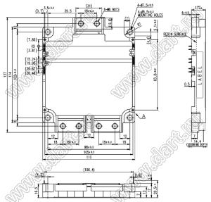 CM1000DX-24T модуль полупроводниковый силовой IGBT; VCE(sat)=1200В; Ic=1000А