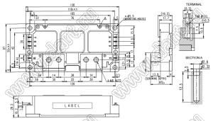 CM500C2Y-24S модуль полупроводниковый силовой IGBT; VCE(sat)=1200В; Ic=500А