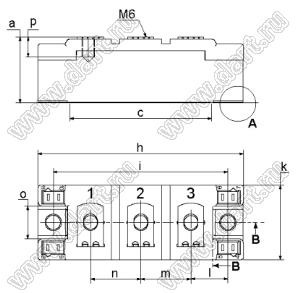 MDD172-08N1 модуль полупроводниковый силовой диодный; Vrrm=800В; Itav=190А