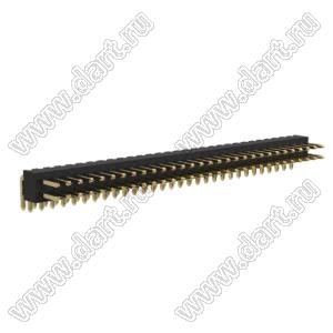 BL1243-1230R штыри двухрядные угловые; шаг 2.54мм; 30-конт.