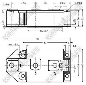 MCD310-16io1 модуль полупроводниковый силовой диодно-тиристорный; Vrrm=1600В; Itav=320А