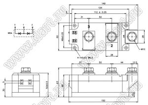 MDD810-12N2 модуль полупроводниковый силовой диодный; Vrrm=1200В; Itav=807А