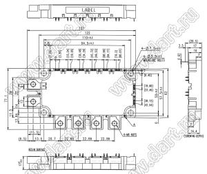 CM200RX-13T модуль полупроводниковый силовой IGBT; VCE(sat)=650В; Ic=200А