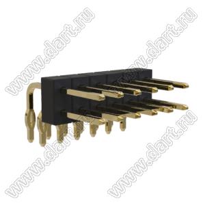 BL1A25-1206R штыри двухрядные угловые; шаг 2.54мм; 6-конт.