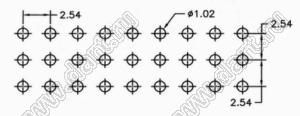 BL1225-1308R штыри трехрядные угловые; шаг 2.54мм; 3x8-конт.