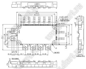 CM100RX-24T модуль полупроводниковый силовой IGBT; VCE(sat)=1200В; Ic=150А