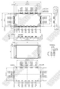 CM100TXP-13T модуль полупроводниковый силовой IGBT; VCE(sat)=650В; Ic=100А