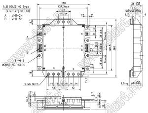 CM1400DUC-24S модуль полупроводниковый силовой IGBT; VCE(sat)=1200В; Ic=1400А