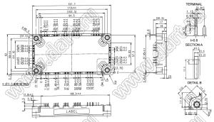 CM75MXA-34SA модуль полупроводниковый силовой IGBT; VCE(sat)=1700В; Ic=75А