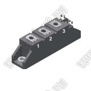 MCC72-08io1B модуль полупроводниковый силовой тиристорный; Vrrm=800В; Itav=85А