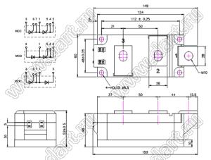 MCD320-36io2 модуль полупроводниковый силовой диодно-тиристорный; Vrrm=3600В; Itav=-А