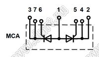 MCA600-22io1W модуль с водяным охлаждением; Vrrm=2200В; Ifav=600А