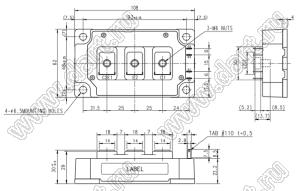 CM150DY-34A модуль полупроводниковый силовой IGBT; VCE(sat)=1700В; Ic=150А