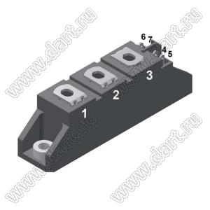 MCC19-08io1B модуль полупроводниковый силовой тиристорный; Vrrm=800В; Itav=18А