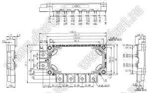 CM100RX-24S1 модуль полупроводниковый силовой IGBT; VCE(sat)=1200В; Ic=100А