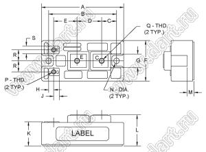 CM450HA-5F модуль полупроводниковый силовой IGBT; VCE(sat)=250В; Ic=450А