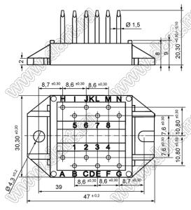 VWO35-12ho7 коммутатор переменного напряжения; Vrrm=1200В; Irms=35А