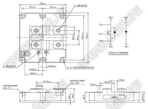 CM1200E4C-34N модуль полупроводниковый силовой HVIGBT Modules-HVIPM; VCE(sat)=1700В; Ic=1200А