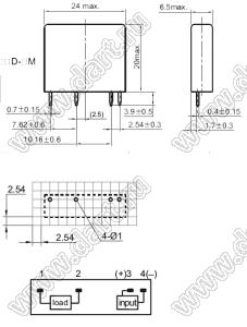 JGC-4F/05D-0M (G3MB-202P 5VDC) реле твердотельное; Uупр.=5VDC; Uн=250VAC; I max=2А