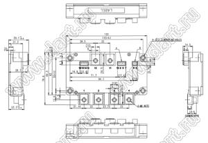 FMF600DX2-24A модуль полупроводниковый силовой SiC; VCE(sat)=1200В; Ic=600А