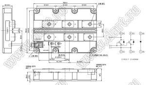 CM1200HC-90R модуль полупроводниковый силовой HVIGBT Modules-HVIPM; VCE(sat)=4500В; Ic=1200А