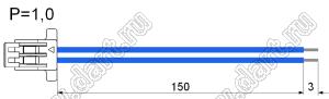 A1001-02Y+blue-wire 150 mm сборка кабельная