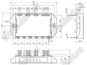 PM75B6L1C060 модуль полупроводниковый силовой IPMs (Intelligent Power Modules); VCE(sat)=600В; Ic=75А