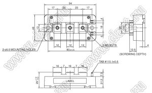 CMH100DY-24NFH модуль полупроводниковый силовой SiC; VCE(sat)=1200В; Ic=100А