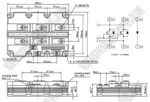 CM400E4G-130H модуль полупроводниковый силовой HVIGBT Modules-HVIPM; VCE(sat)=6500В; Ic=400А