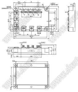 PM150RG1C120 модуль полупроводниковый силовой IPMs (Intelligent Power Modules); VCE(sat)=1200В; Ic=150А