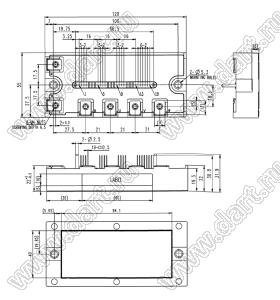 PM75CG1B120 модуль полупроводниковый силовой IPMs (Intelligent Power Modules); VCE(sat)=1200В; Ic=75А