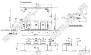 CMH400DU-24NFH модуль полупроводниковый силовой SiC; VCE(sat)=1200В; Ic=400А