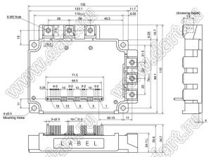 PM150CL1A120 модуль полупроводниковый силовой IPMs (Intelligent Power Modules); VCE(sat)=1200В; Ic=150А