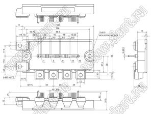 PM100CL1A060 модуль полупроводниковый силовой IPMs (Intelligent Power Modules); VCE(sat)=600В; Ic=100А