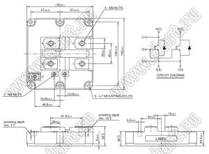 CM1800HC-34N модуль полупроводниковый силовой HVIGBT Modules-HVIPM; VCE(sat)=1700В; Ic=1800А