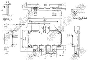 FMF800DX-24A модуль полупроводниковый силовой SiC; VCE(sat)=1200В; Ic=800А