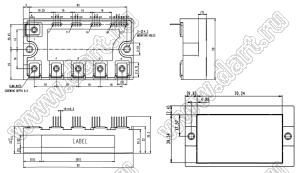 PM75CG1A065 модуль полупроводниковый силовой IPMs (Intelligent Power Modules); VCE(sat)=650В; Ic=75А