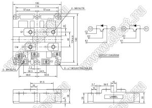 CM400DY-66H модуль полупроводниковый силовой HVIGBT Modules-HVIPM; VCE(sat)=3300В; Ic=400А