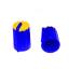 BLKN12x19-D6-UY ручка для потенциометра, вал круглый; корпус синий; цвет вставки: желтый