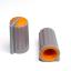 BLKN10x18-D6-GO ручка для потенциометра, вал круглый; корпус серый; цвет вставки: оранжевый
