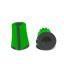 BLKN12X15.5-F6-EB ручка для потенциометра, вал с лыской; корпус зеленый; цвет вставки: черный