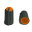 BLKN10x18-F6-BO ручка для потенциометра, вал с лыской; корпус черный; цвет вставки: оранжевый