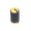 BLKN12x18-F6-GY ручка для потенциометра, вал с лыской; корпус серый; цвет вставки: желтый