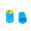 BLKN12x19-D6-LY ручка для потенциометра, вал круглый; корпус голубой; цвет вставки: желтый