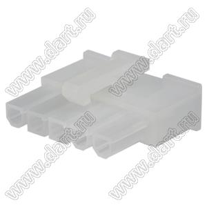 4200HF-05P-1 (Mini-Fit Jr.™ MOLEX 0039014050) корпус однорядной розетки на кабель; шаг 4,2мм; 1x5-конт.