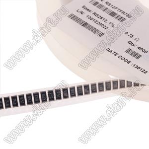 RC2512 0R3 1% (CR25 0R3 F) резистор SMD 2512 0,3 Ом 1% 1Вт 100ppm