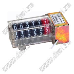 LHPS6H-02 счетный механизм для счетчика электроэнергии; коэффициент деления 100:1; 200:1; 400:1; 800:1; количество разрядов 5+1 (5 целых+1 десятичный)